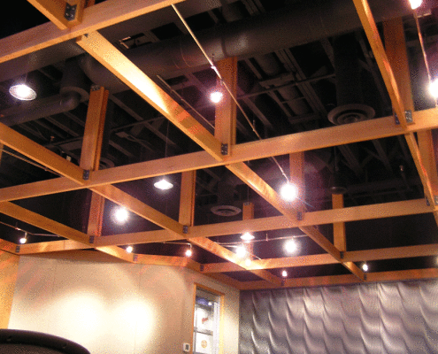 Periscope Ceiling Beams Siewert Cabinet Commercial Interior